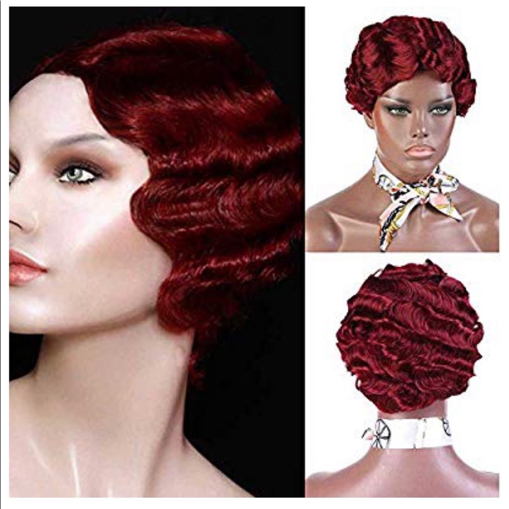Short finger waves wigs